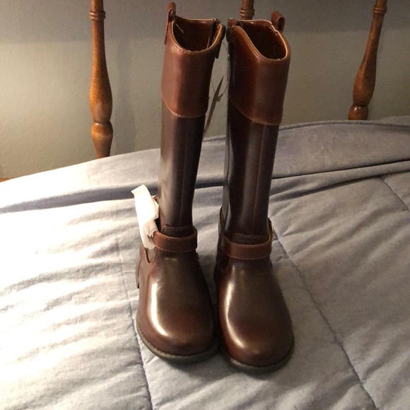 NWT Tommy Hilfiger 2 Tone Toddler Riding Boots - Picture 2 of 5